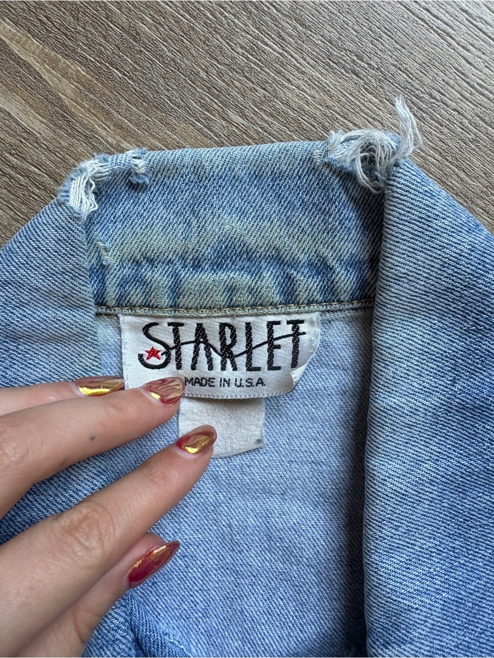 Vintage Blue Denim Vest with Button Front | Classic Western - Picture 4 of 6